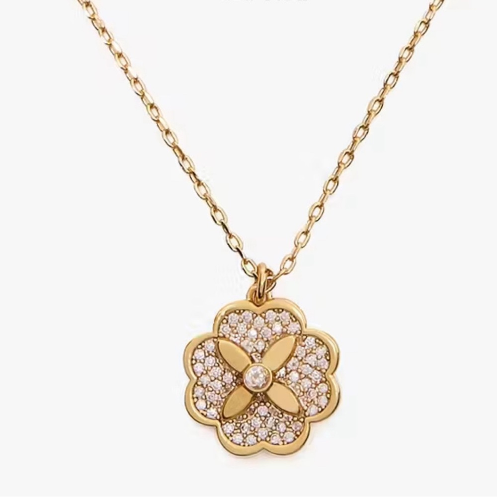 $98 Kate Spade Heritage Bloom Mini Pendant gold